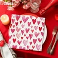 thumbnail image 3 of Elainilye 20PCS Valentine's Day Paper Napkins, Pink Heart Print Decorative Napkins for Couples Dinner, Party, Romantic Table Setting Supplies, 3 of 7