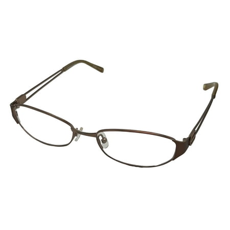 Jones New York Womens Oval Metal Eyewear Frame, J458 Champagne 51mm