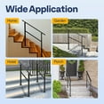 thumbnail image 3 of SPECSTAR 2-Pack Hand Rails for Outdoor Steps, 3-4 Steps Galvanized Steel Railing, for Porch, Deck, or Indoor Stairs, Railing Kit, 3 of 8