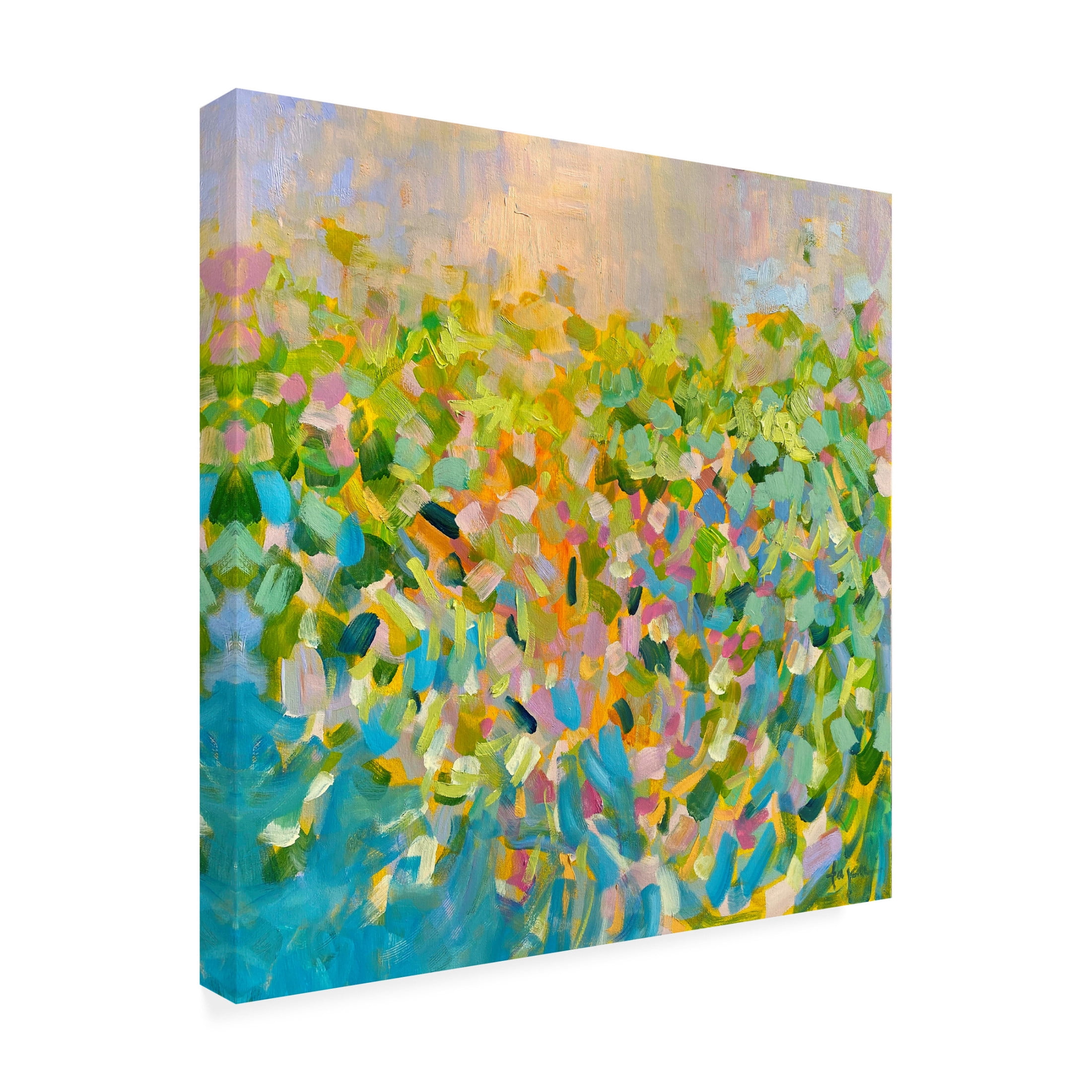 Canvas Wall Art - Dorothy Fagan 'Sunrise On A Misty Morning Ii' Wall Art for Living Room, Bedroom, or Office Décor by Trademark Fine Art - 35 x 35 Inches