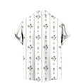 thumbnail image 4 of Hfozny Men's Fashion Summer Button Down Holiday Short Sleeve Beach Shirts Tropical Hawaiian Floral Shirts Vintage Clothes Wrinkle Free White XXXL Tops for Big and Tall Men, 4 of 5