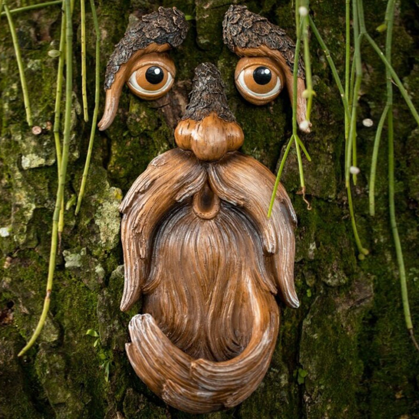 Tree Face Bird Feeder Outdoor, Whimsical Tree Hugger Garden Art Decor, Creative Bird Feeder for Indoor & Outdoor Yard Patio Decoration