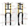 thumbnail image 5 of ZTZ 20/26 inch 4.0 Fat Tire Bike Air Suspension Fork - 180mm Travel, 135mm Hub Spacing, QR 9mm, Double Crown Shock Absorber Fork for MTB Fat Snow Beach E-Bike, 5 of 7
