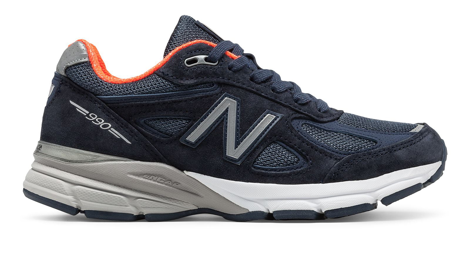 New Balance Women's Made in US Shoes Navy with Orange - Walmart.com