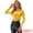 Yellow, variant on DARING DIVA Women's Velvet Long Sleeve Scoop Neck Solid Crop Top XS Blue