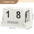 thumbnail image 6 of Calendar Vintage Calendars Wooden Perpetual Desk Blocks Household Daily White Office, 6 of 6