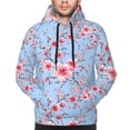 thumbnail image 4 of Hoodies for Men - Watercolor blue berry blossoms Long Sleeve Comfrt Men'S Fashion Hoodies & Sweatshirts, Sweatshirts for Men Hoodies Pullover Clothing Clothes with Pouch, 4 of 7