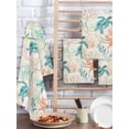 thumbnail image 2 of Teal Red Coastal Kitchen Dish Towels for Drying Dishes Set of 3, Retro Beach Nautical Sea Turtle Coral Waffle Weave Microfiber Hand Tea Bathroom Towels Quick Dry & Absorbent Towel 15.7x23.6, 2 of 7