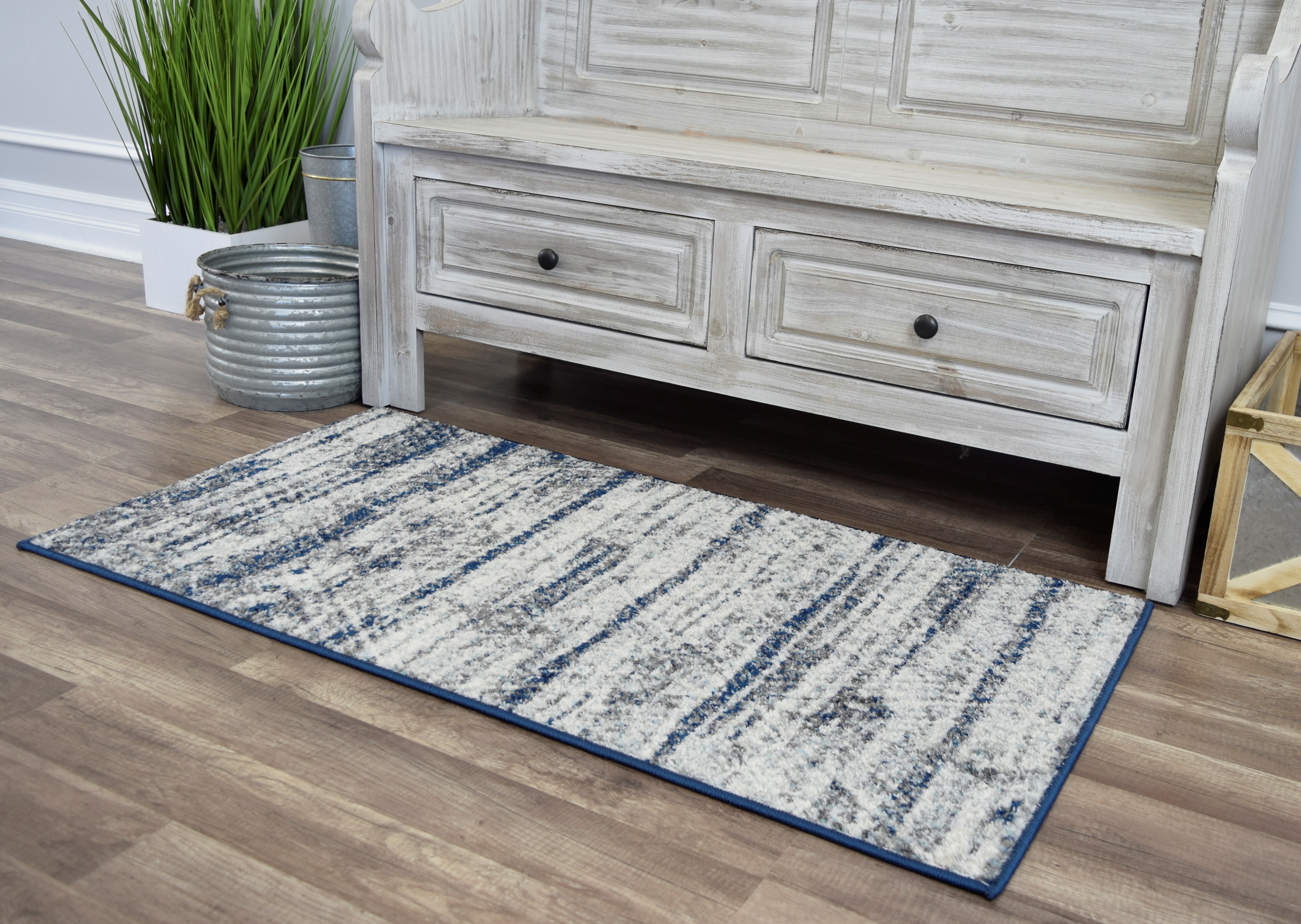 Rugs America Marrakesh Collection Indigo MK20A Vintage Transitional Area Rug 8' x 10'