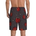 thumbnail image 3 of Daiia Red Ladybugs Mens Woven Stretch Pajama Short,Short Pajama Pants-Medium, 3 of 9
