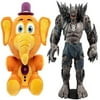 Five Nights at Freddy's Pizza Simulator - Orville Elephant Collectible Figure + Toys DC Multiverse Dark Nights: Metal Devastator Earth -1 7" Action Figure, Pack of 2