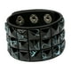 thumbnail image 2 of Pulsera gótica de los años 80 Sunnimix pulsera Punk brazalete ajustable para hombre y mujer Negro, 2 of 8