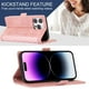 thumbnail image 4 of Premium PU Leather Flip Wallet Case For IPhone 14/13/12/11 Pro/X/XS/Max/XR/8/7/Plus/SE - Card Slot, Magnetic Closure & Lanyard, 4 of 5