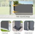 thumbnail image 6 of AECOJOY 118"x 71" Outdoor Retractable Side Awning, Folding Privacy Screen Waterproof Patio Awning, 180g Premium Polyester Fabric Room Divider for Patio, Garden and Terrace, Grey, 6 of 7