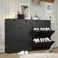 thumbnail image 2 of Richya Black Shoe Cabinet with 2 Flip Drawers,Shoe Racks Storage Cabinet with 2 Drawers for Entryway, 2 of 7