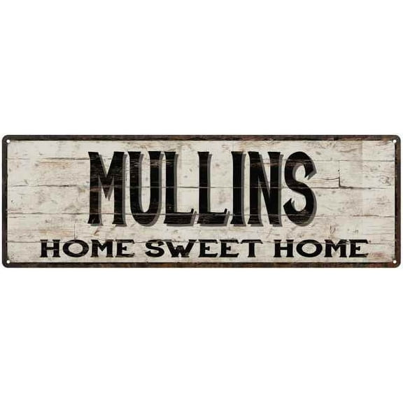 MULLINS Rustic Home Sweet Home Sign Gift 8x24 Metal Decor 108240084416