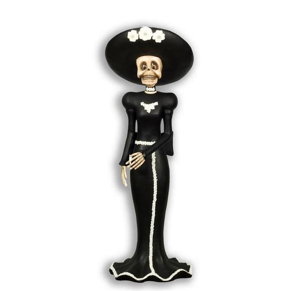 Queens of Christmas HWN-SKL-FAM-MA 6 ft. Man Skeleton Figurine, Black