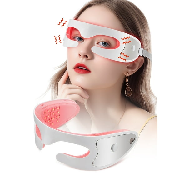 AGDOAD 3D Eye Vibrating Massager Reduces Eye Bags and Dark Circles 3 Modes USB Rechargeable Relaxing and Improving Eye Condition LED Light Therapy Eye Treatment