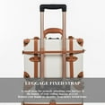 thumbnail image 4 of COTRUNKAGE Minimalist 2 Piece Vintage Luggage Sets Travel Carry On Suitcase for Women with Spinner Wheels, Pearl White, 4 of 7