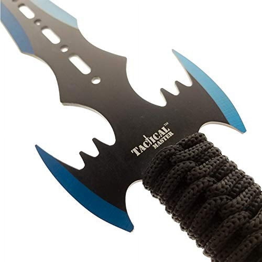 27" Bat Style Fixed Blade Machete Set. for Collection, Gift, Camping: Cut Ropes Branches and Open Boxes (Blue)