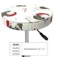 thumbnail image 4 of Lsque Christmas Pug Dog Round Bar chair cushion covers Velvet Fabric Premium Comfort Protects from Scratches and Stains for 14-17 Inch Chair- 13 inch, 4 of 7