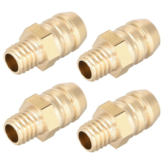 Brass Fitting Connector Metric M6x1 Male to Barb Hose ID 8mm 4 pcs