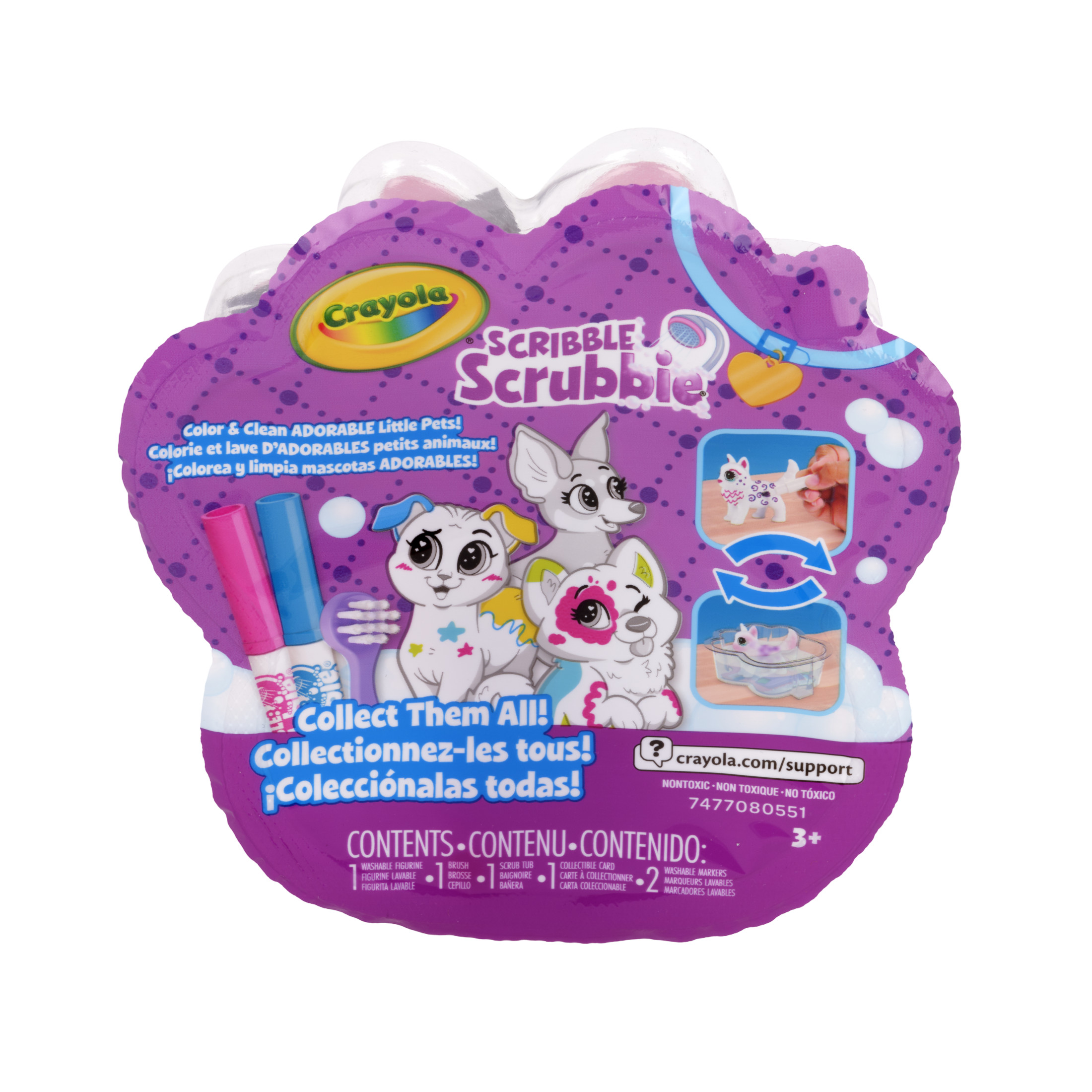 Crayola Scribble Scrubbie Pets Mini Tub, Uni-Creature Pets, Color & Wash Unicorn Toy, DIY Arts and Crafts, Back to School Gift for Kids, Ages 3+