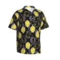thumbnail image 2 of Balery Lavender Flowers Print Men's Hawaiian Shirts Short Sleeve Beach Shirt Relaxed Fit Vacation Button Down Shirts-, 2 of 9