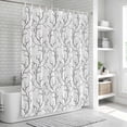 thumbnail image 6 of Black White Branches Bathroom Shower Curtains with 12 Hooks Polyester Waterproof Shower Curtain for Stalls and Bathtubs Vintage Art Farmhouse Decorative Bathroom Privacy Curtain 60x72 Inches, 6 of 9