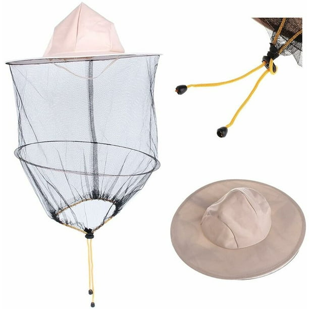 Hefeisuimishangmaoyouxiangongsi Insect Net Beekeeping Hat With Veil Against Mosquito Insect Mosquito Head Net Hat Anti Mosquito Bee Insect Beekeeping