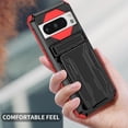 thumbnail image 4 of KOMI for Google Pixel 8 Pro Case with Card Holder, Built-in Stand Full-Body Drop Tested Protective Wallet Case for Google Pixel 8Pro (Red), 4 of 5