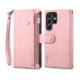 thumbnail image 2 of Luxury PU Leather Wallet Case for Google Pixel 7A, Zipper Pocket Card Slots Holder Kickstand Flip Folio Cover with Shoulder Strap Crossbody Wrist Hand Strap Anti-Scratches Case,Rosegold, 2 of 10