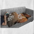thumbnail image 6 of Dream Soft Flannel Fleece Throw Blanket, Sunset Background with Never Stop Dreaming Words Coastal Landscape Pastoral Theme, Cozy Plush for Indoor and Outdoor Use, 60" x 80", Multicolor, by Ambesonne, 6 of 6
