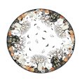 thumbnail image 2 of Round Halloween Tablecloth, 52 Inch Elastic Fitted Waterproof Table Cover, Spooky Ghost Bat Print for Halloween Table Decor, Halloween Party Supplies for Dining Room, 2 of 7