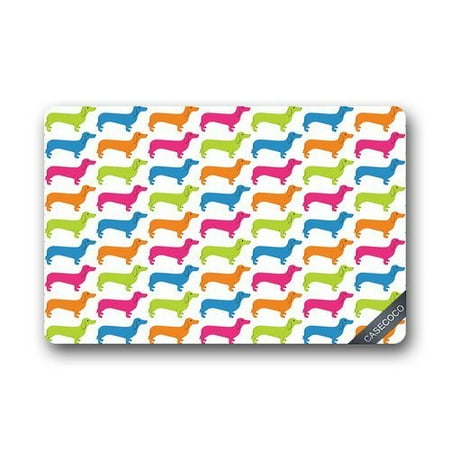 Dachshund Door Mat WinHome Dachshund Puppy Dog Doormat Floor Mats Rugs Outdoors/Indoor Doormat Size 30x18 inches ()