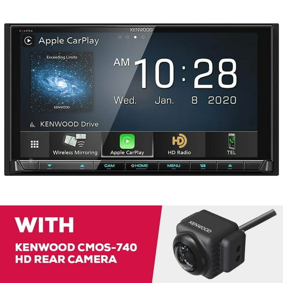 New Kenwood Excelon DDX9907XR 6.8 Inch DVD Receiver and CMOS-740HD HD Rear Camera
