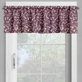 thumbnail image 2 of Ambesonne Autumn Window Valance, Dotted Lines Abstract Leaves, 54" X 12", Eggplant Grey Pink White, 2 of 5