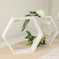 Efavormart 2 Pack | 9" Hexagon Whitewashed Wood Centerpiece, Geometric ...