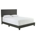 thumbnail image 5 of Boyd Sleep Florence Black Faux Leather Twin Size Fully Upholstered Platform Bed Frame with Adjustable Headboard, Qualified Box Spring or Foundation Required for Use, 5 of 13