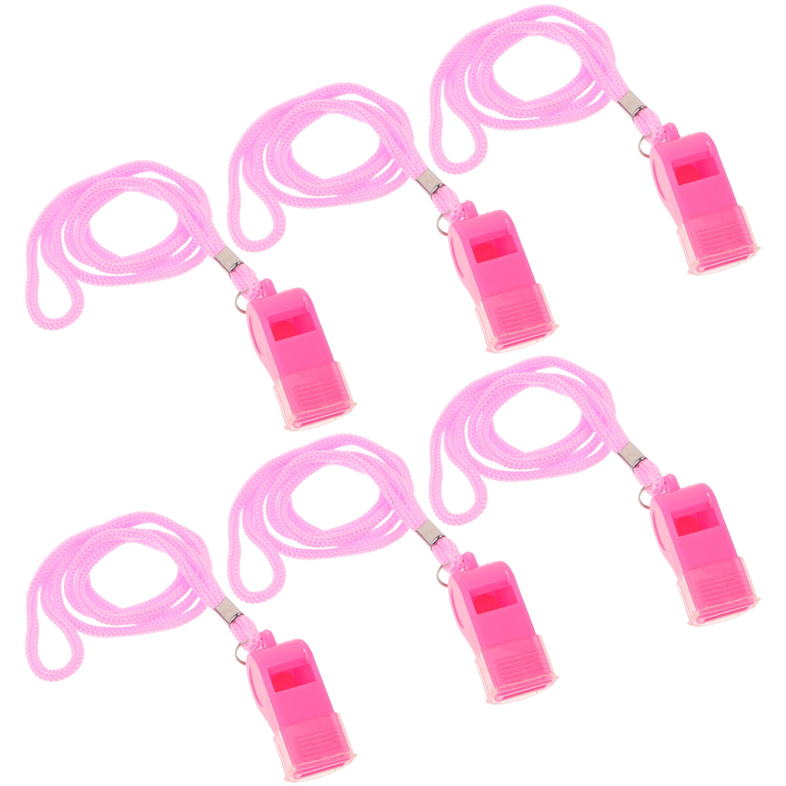 FOMIYES 6-Pack Plastic Sports Whistles with Lanyard, Loud Safety Whistles for Soccer Training, Coaching and Refereeing