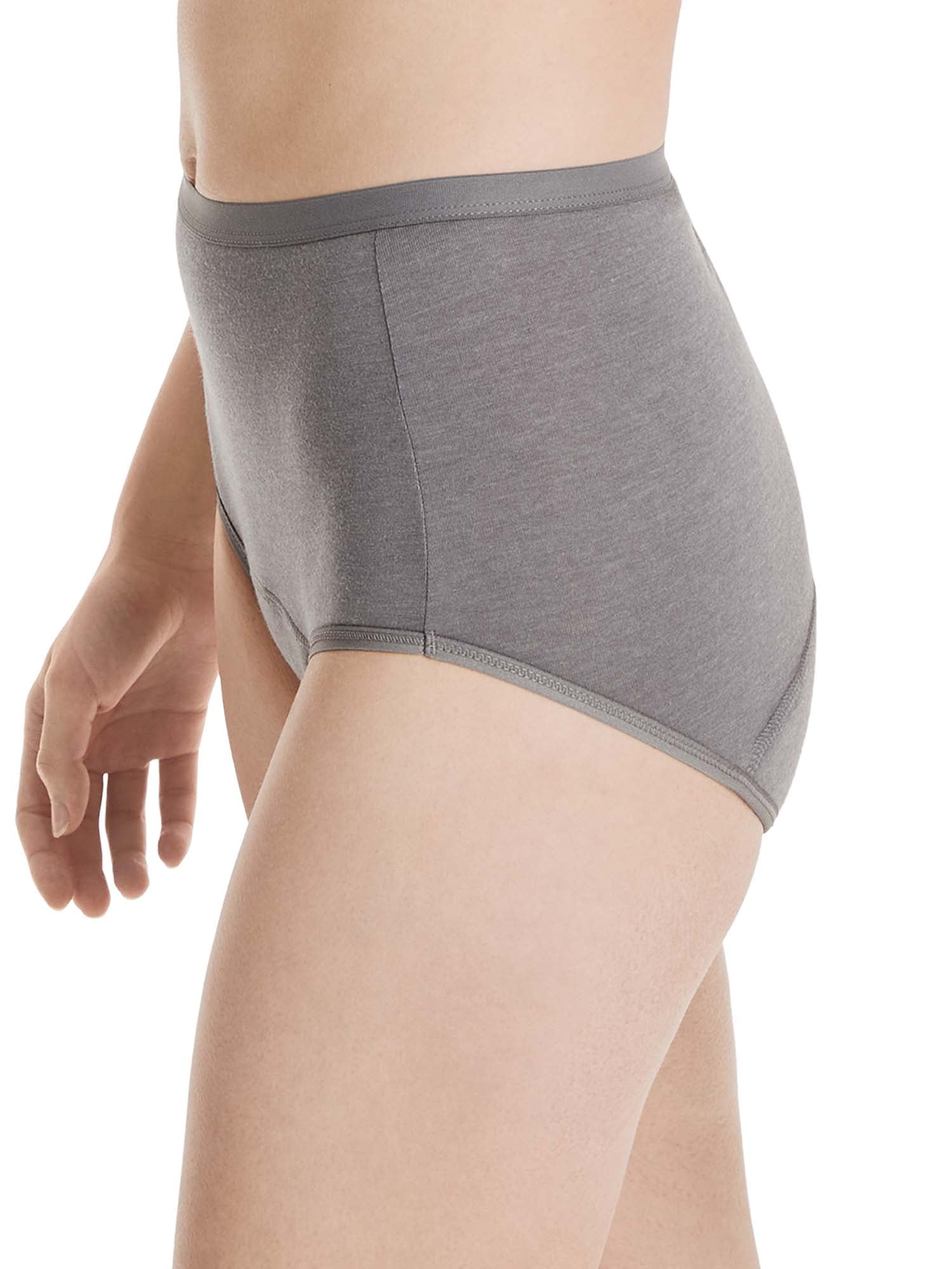 (2 pack) Hanes Womens Period Underwear 3-Pack, Comfort, Period Moderate Protection Period Panties, Period Underwear for Women
