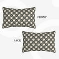 thumbnail image 2 of Sikiie Daisy Plaid Black Print Plush Pillow Cover, Wrinkle-proof and Stain-resistant Pillow Protector without Pillow Core, Home Decoration-16"x24", 2 of 6