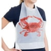 50 Disposable Adult Size Plastic Crab Bibs - Seafood Party Dinner Tool - For Keeping the Clothes Clean While Eating