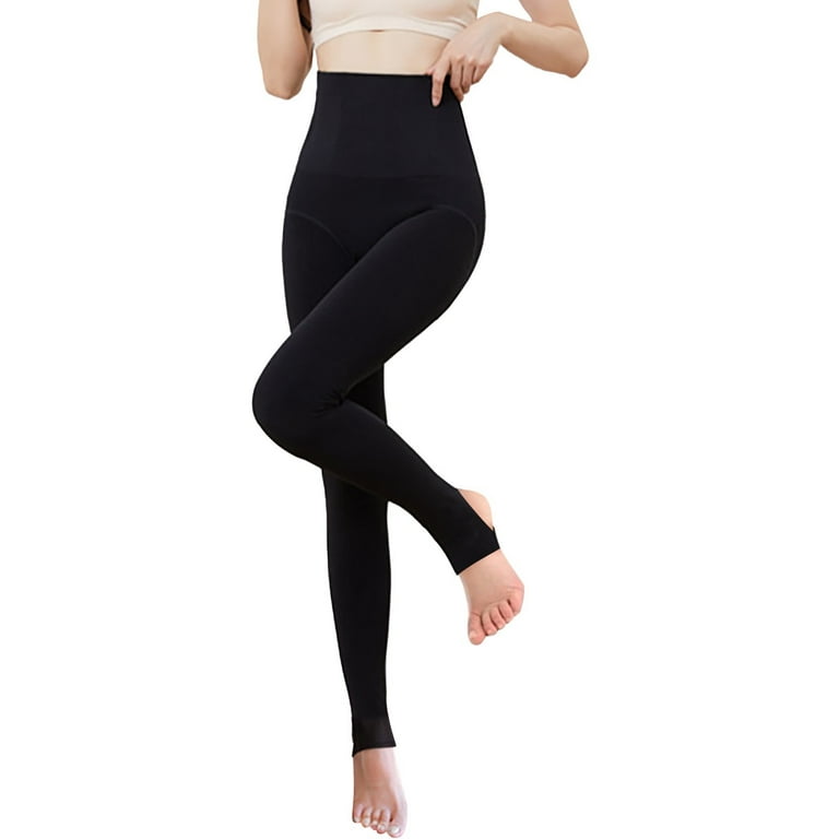 CAICJ98 For Women Waist Leggings for Women Tummy Control-Soft High Waisted Non  See Through Black Yoga Pants Black,L 