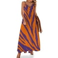 thumbnail image 2 of Purple and Orange Tailgate Swag - Claw Marks Sleeveless Dress purple dress women's summer clothing dresses for women, 2 of 6