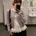 thumbnail image 3 of Wbxfbo Sweet Storm Point Long-Sleeved Ruffled Hem Base Shirt, Slimming Effect, 3 of 8