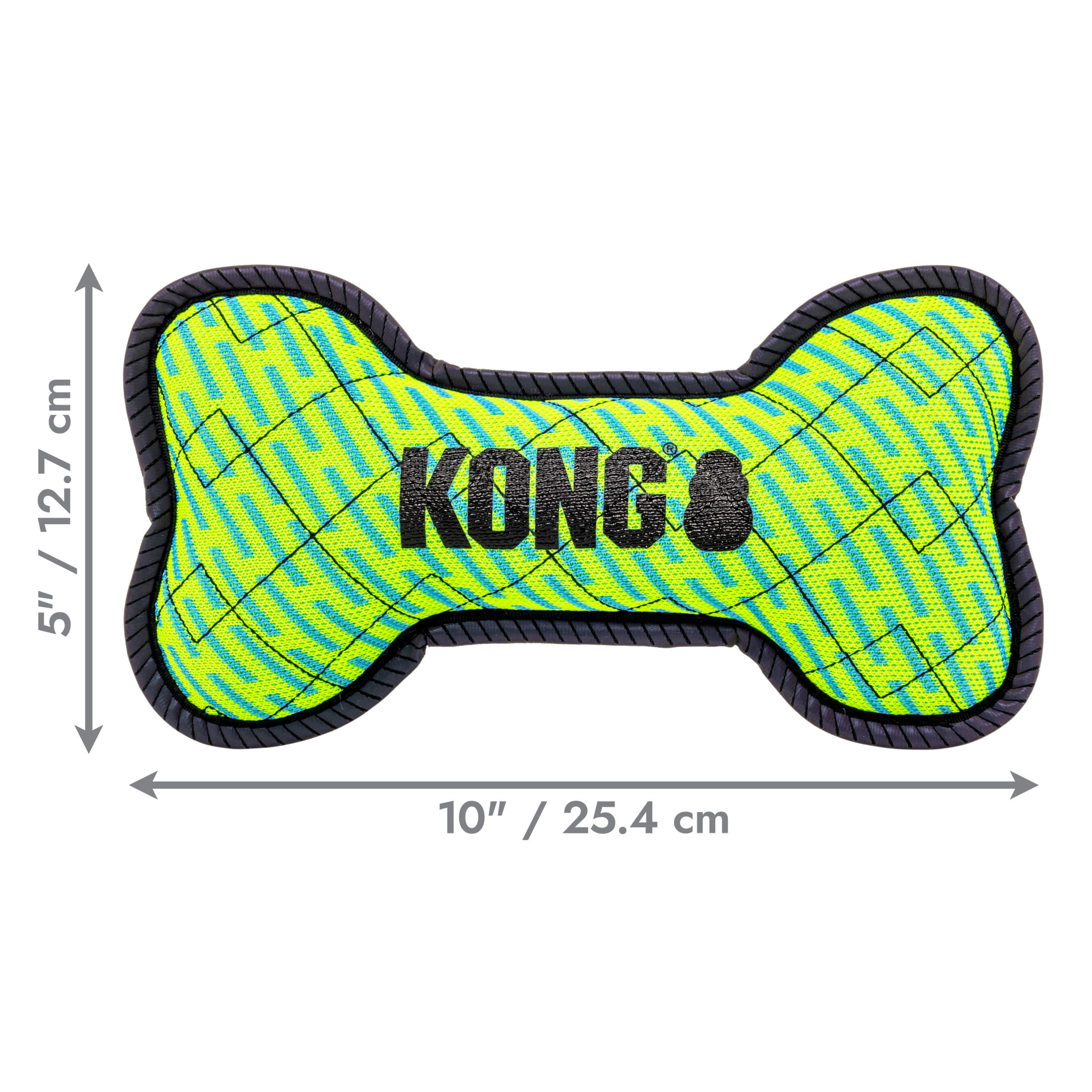 KONG® Armor® Bone Durable Dog Plush Dog Toy, Medium, Green