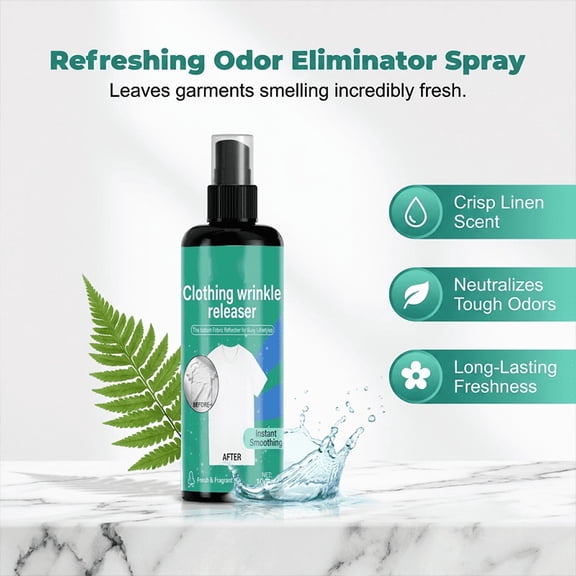 Fzsteel Clearance Clothing Garment Wrinkle Remover Spray Fabric De-Wrinkle Crease Release Ironing Aid Care Mist Travel Home Treatment Solution