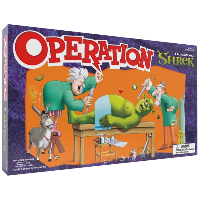 Juego de mesa USAOPOLY Operation Shrek con 12 piezas personalizadas