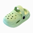 thumbnail image 3 of KPOPLK Toddler Clogs Boys Girls Ganden Shoes Little Kids Slip on Slides Sandals Children Summer Beach Pool Water Shower Slippers Size 5,Green, 3 of 5
